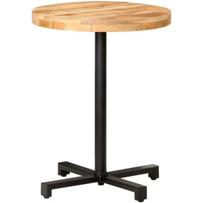 Image of vidaXL Bistro Table Round Ø60x75 cm Rough Mango Wood