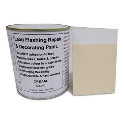 Image of 1 x 500ml Cream. Lead Flashing/Roof Repair &amp; Decorative Paint.
