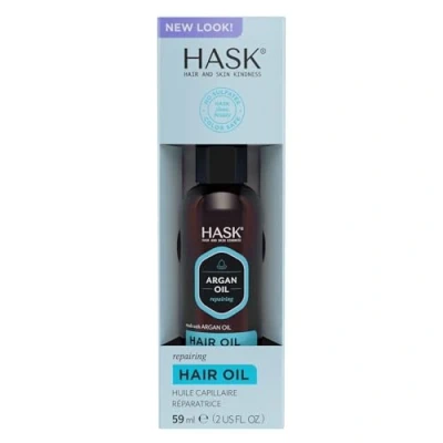 Image of HASK Argan Oil hair for shine and frizz control repairing all types, colour safe, cruelty free 1 59mL Bottle