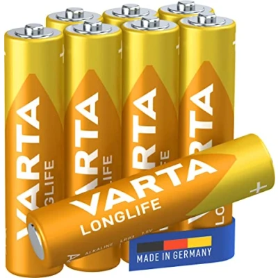 Image of Varta Longlife Alkaline Batteries AAA LR03 x 8