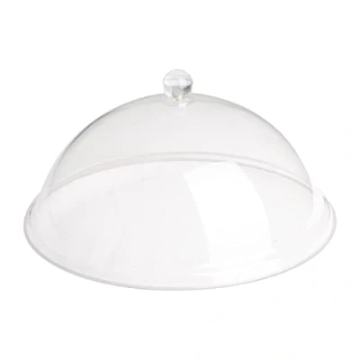 Image of Olympia Kristallon Clear Domed Cover 315x125mm Stackable, Dishwasher Safe, Hotel Restaurant Countertop Buffet Display Pastry Cake Protection Lid