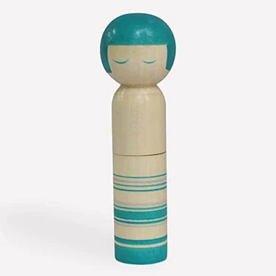 Image of Cohana Green Kokeshi Doll Pincushion 1 Piece, 8.5cm
