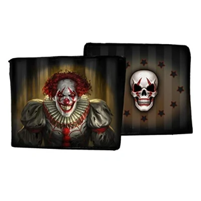 Image of Nemesis Now Evil Clown James Ryman Wallet 10cm Red, PU