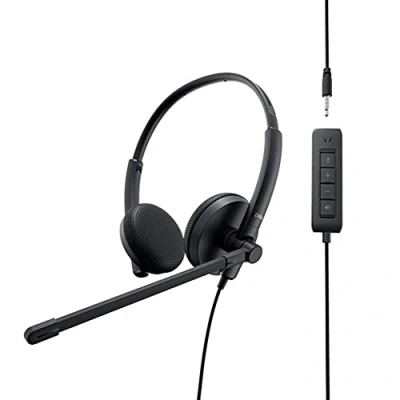 Image of Dell WH1022 Stereo Headset, Black