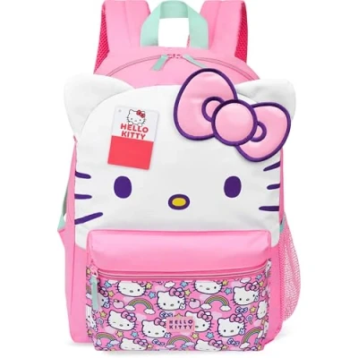 Image of Hello Kitty Sanrio Backpack for Girls Tweens Kawaii Rucksack School Bag Lightweight Teens Anime Daypack PE Sports Holiday Travel Sleepovers