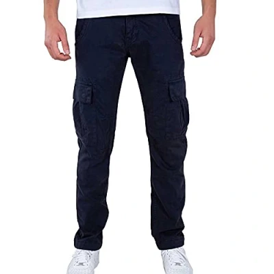 Image of Alpha Industries Men&#039;s Agent Casual Trousers Pants, Rep.Blue, 36