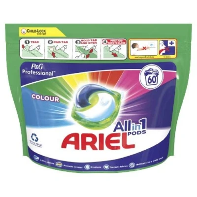 Image of Ariel All in 1 Colour Pods Detergent Cleaning Power Washing Capsule Pack 60 Pcs
