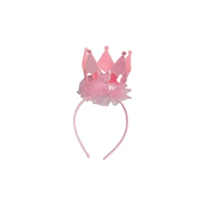 Image of PRETEND TO BEE Pink Crown Headband, Fancy Dress Costume Accessory for Kids, Children, 3+ Years