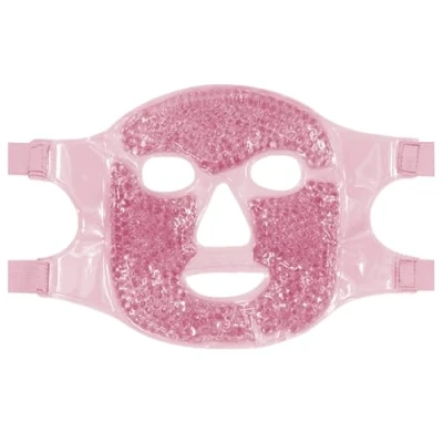 Image of Cooling Face Mask, Ice Mask for Face, Puffy Eyes, Cold &amp; Hot Reusable Compress, Frozen Eye Packs Masks Women Migraine Relief, Headache, Pink