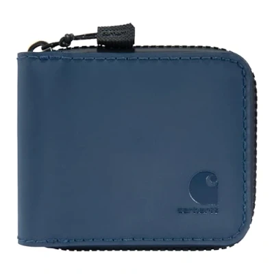 Image of Carhartt Men&#039;s Canvas Zip, Durable Zippered Wallets, Dark Blue, Zip Wallet, Wallets for Men