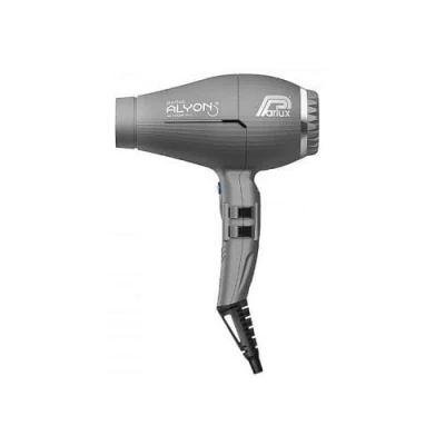 Image of Parlux Alyon Hair Dryer. Light, Long Life Professional Hairdryer with Air Ionizer Technology &amp; 2 Concentrator Nozzles. 2250 W Blow Dryer Speeds, 4 Temperatures Cold Shot Button. (Graphite)