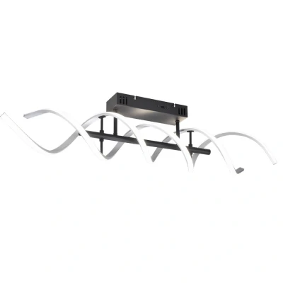 Image of Sequence Modern 41W LED Semi Flush Light Brushed aluminium 2300 3000 4000K UK Stock