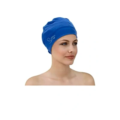 Image of fashy Exclusive Swimming Cap with Rhinestones 3479 53 Blue