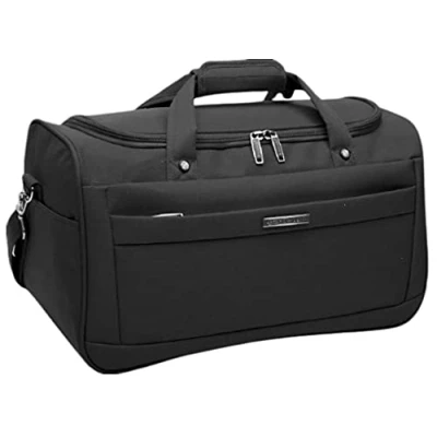 Image of Lightweight Holdall Travel Bag Weekend Duffle Gym Waterproof Handbag (Black)