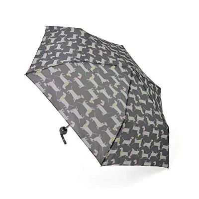 Image of Drizzles Ladies Supermini Sausage Dog Ball Handle Manual Umbrella