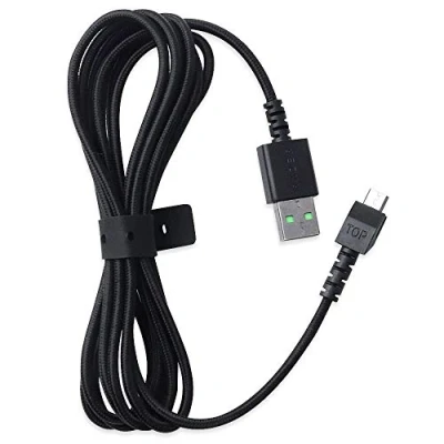 Image of HUIYUN New Micro USB Wire Data line/Charging Cable Replacement for Razer Mamba Wireless Mouse/Razer HyperFlux Mouse/Firefly Mouse Mat Bundle