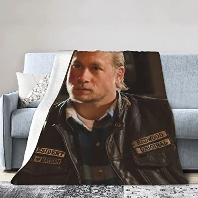 Image of YINGD Charlie Actor Hunnam Blanket, Ultra Soft Lightweight Flannel Fleece Throw Blankets Warm Air Conditioning Blanket For Couch Sofa Be 125CM X 100CM