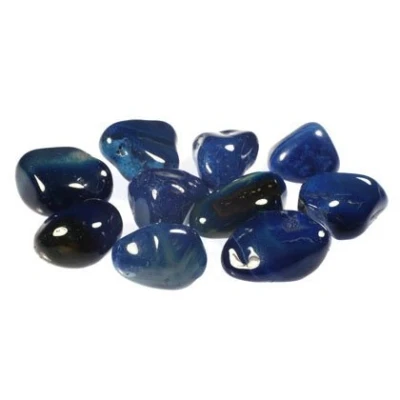 Image of CrystalAge Blue Agate Tumble Stone (20 25mm) Pack of 10