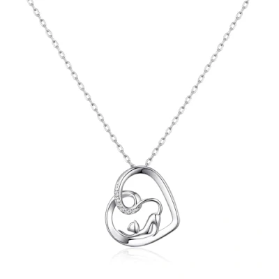 Image of Philip Jones Cat Necklace Created with Zircondia® Crystals