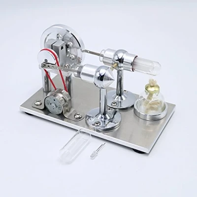 Image of Cool Creative Stirling Engine Motor Electricity Generator LED Educational Model