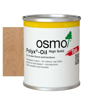 Image of Osmo Polyx® Oil Tints Tester Size Hard Wax 3067, Light Grey Satin Finish, 125ml Durable Wood for Wooden Furniture, Water Resistant Floor Wax, Treatments Ideal Oak, Pine &amp; More