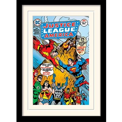 Image of DC Comics Justice League 30 X 40 cm &quot;America&quot; Mounted And Framed Print