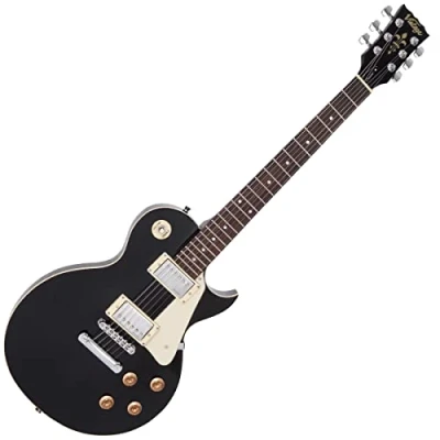 Image of VINTAGE V10 COASTER SERIES ELECTRIC GUITAR GLOSS BLACK