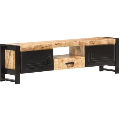 Image of vidaXL TV Cabinet 140x30x40 cm Rough Mango Wood