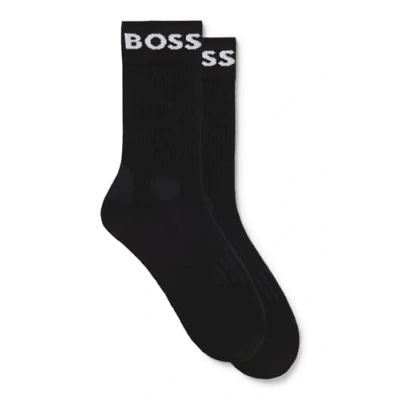 Image of BOSS Men&#039;s 2P RS Sport Col CC Regular Socks, Black, 40 46