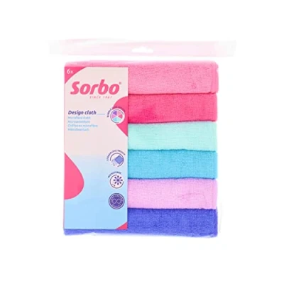 Image of Sorbo Bubble Gum Microfibre Cloths 6 Pack