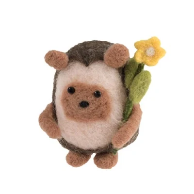 Image of Trimits Needle Felting Craft Kit, Hedgehog, 8 x 7.5cm