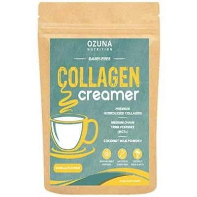 Image of Collagen Coffee Creamer Keto &amp; Paleo Premium Hydrolysed Peptides Coconut MCT Powder Dairy Free Vanilla Flavour