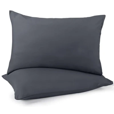 Image of Utopia Bedding Pillow Cases 2 Pack 60 x cm 100% Brushed Microfiber Pillowcases with Envelope Closure Wrinkle, Fade, Stain Resistant Grey