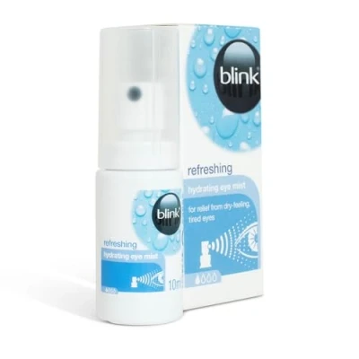 Image of Blink Refreshing Dry Eye Spray for Relief from Feeling and Tired Eyes Hydrating Mist, Lubricating with Sodium Hyaluronate Purified Water, Moisturising Treatment, 10 ml