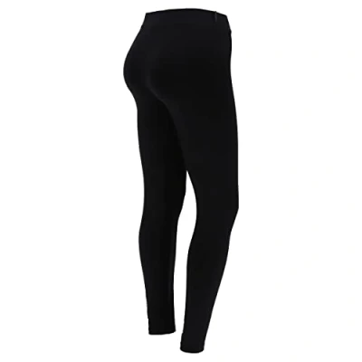 Image of FREDDY Classic Waist Sports Leggings in Thick Elastic Jersey, Black, L