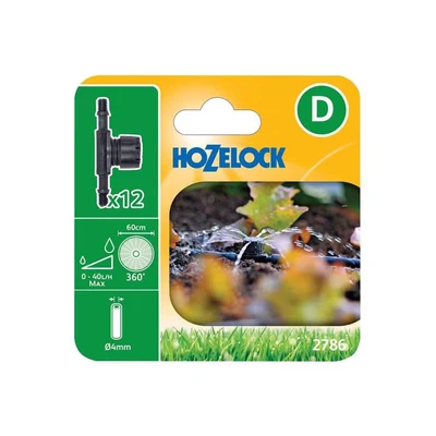 Image of Hozelock 2786 In Line Adjustable Mini Sprinkler 4mm (Pack 12) HOZ27860012