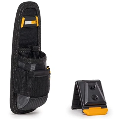 Image of ToughBuilt Utility Pouch 6 Pockets and Loops, Steel Belt Clip, Tape Measure Heavy Duty Construction, Plastic Lined Knife Pocket (TB 30 UK)