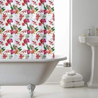 Image of Country Club Shower Curtain Flamingo 180 x 180cm