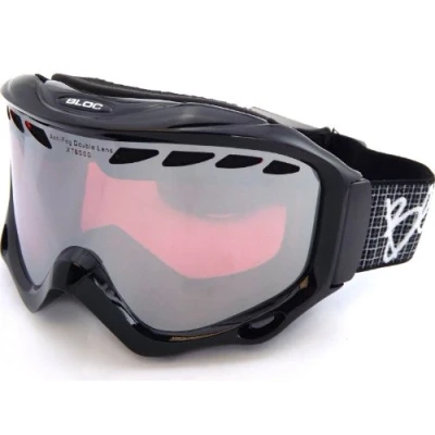 Image of Bloc Goggles PT30 Black Phantom 2 Visor Lens Mirrored