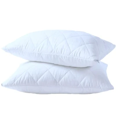 Image of 4All Pillow Protectors Pack of 2 Anti Bed Bug Dust Mite Zipped Covers White Cases (Pack 2)