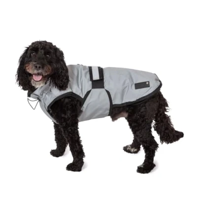 Image of Danish Design 3 in 1 Dog Coat Reflective, 65cm (26in) All Weather, Waterpoof, Fleece Lined, Stylish Raincoat for Dogs