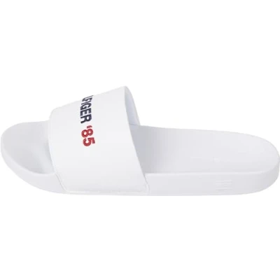 Image of Tommy Hilfiger, Men, Hilfiger 85 Pool Slide, White, 6.5