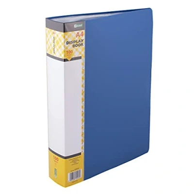 Image of D.RECT Display Book PP A4, 100 Sleeves, Folder, Solid, Presentation Offer Folders, Blue