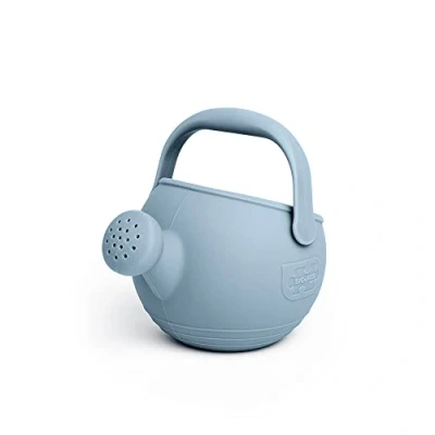 Image of Bigjigs Toys Dove Grey 100% Silicone Childrens Watering Can Temperature &amp; Stain Resistant Kids, Easy Grip Handle, Sustainable Toys, Ideal Outdoor Beach