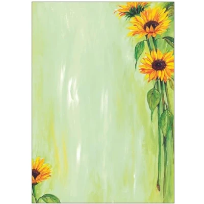 Image of SIGEL DP694 Writing paper &quot;Sunflower&quot;, A4, 90 gsm, 100 sheets