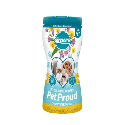 Image of airpure PET Proud Carpet Freshener 500g, Odour Eliminator, Flowers Fragrance, White