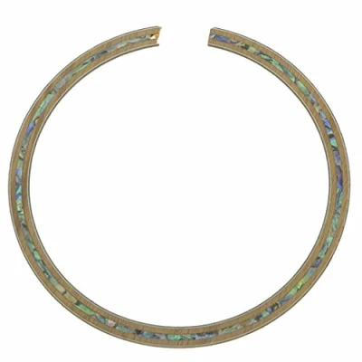 Image of Dopro Acoustic Guitar 110 * 8 0.8mm Soundhole Mahogany Rosette Full Abalone Shell Inlay