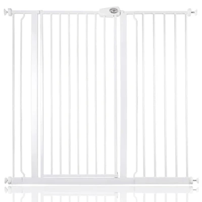 Image of Bettacare Extra Tall Pressure Installed Premium Pet Gate, 114.8cm 122.4cm, White, Fit Stair Gate for Dog, Safety Barrier Puppy, Easy Installation
