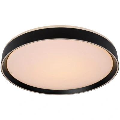 Image of Nuria Modern Flush Ceiling Light Ø 50cm LED Dim. 1x36W 2700K 3 StepDim Black