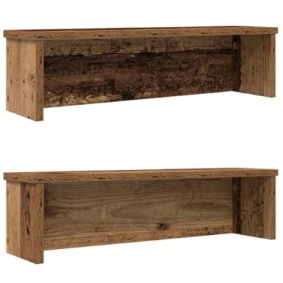 Image of vidaXL Stackable Kitchen Racks/Organizers Old Wood Engineered Shelves 50x15x16 cm for Kitchen/Office/Bathroom Storage